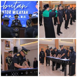 Lantik dan Ambil Supah 23 Pejabat Fungsional Analis Pengelolaan Keuangan APBN, Ini Pesan Kakanwil Kemenkumham Jatim