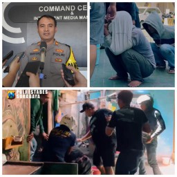 Satnarkoba Polrestabes Surabaya Gerebek Dua Rumah Di Jalan Kunti, Bandar Dan 7 Orang Diamankan