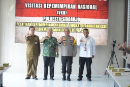 Visitasi Kepemimpinan Nasional Pusdikmin Lemdiklat Polri di Polresta Sidoarjo
