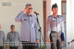 Kepala BPSDM Kemenkumham Pimpin Upacara Kesaktian Pancasila di Kemenkumham Jatim