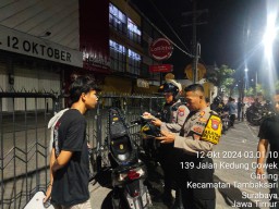 Polres Pelabuhan Tanjung Perak Bubarkan Aksi Balap Liar di Jalan Kedung Cowek Surabaya, Delapan Pengendara Diamankan