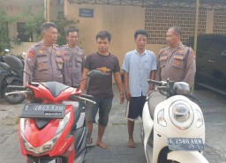 Polsek Kenjeran Amankan 2 Pelaku Pencurian Sepeda Motor TKP Bulak Banteng Lor.