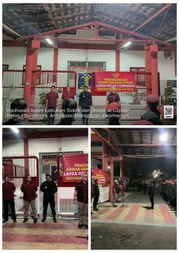 Kadivpas Jatim Lakukan Sidak dan Razia di Lapas Kelas I Surabaya 