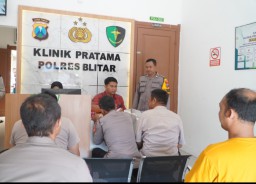 Polres Blitar Gelar Rikkes untuk Kesiapan Pengamanan TPS Pilkada 2024
