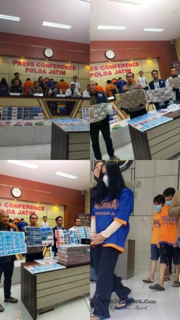 Ditsiber Polda Jatim Bongkar Judi Online dan TPPU Jaringan Internasional
