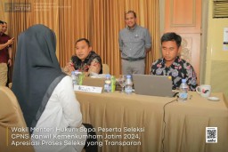 Wakil Menteri Hukum Sapa Peserta Seleksi CPNS Kanwil Kemenkumham Jatim 2024, Apresiasi Proses Seleksi yang Transparan