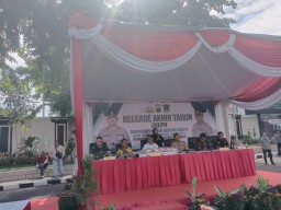 Polrestabes Surabaya Mengadakan, Konfrensi Pers Release Akhir Tahun 2024 Dan Pemusnahan Barang Bukti