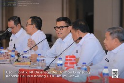 Usai dilantik, Plt Dirjenpas Beri Arahan Langsung Kepada Seluruh Kabag TU & Umum Kanwil