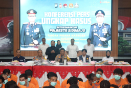 Polresta Sidoarjo Berhasil Ungkap 110 Kasus Narkoba Amankan 134 Tersangka