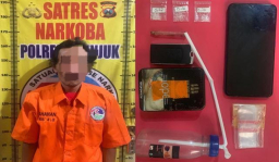 Satnarkoba Polres Nganjuk Berhasil Amankan Dua Pengedar Narkoba Jenis Sabu