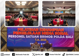 poldabali Personel Satuan Brimob Polda Bali Ikuti Pelatihan Pengelolaan Media Sosial