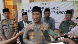 Safari Ramadhan Kapolresta Sidoarjo Sosialisasikan Hotline Mudik Polri 110
