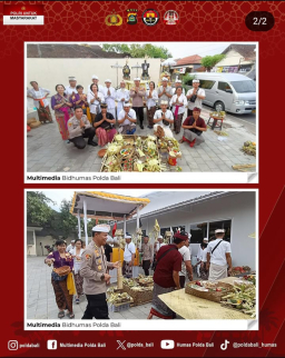 Karo Log Polda Bali Mengikuti Upacara Melaspas Gedung SPPG Polda Bali