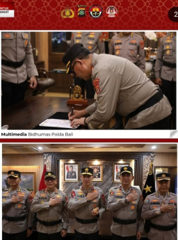 Dir Binmas Polda Bali Serahkan Jabatan Kepada Kapolda Bali Setelah Ditugaskan