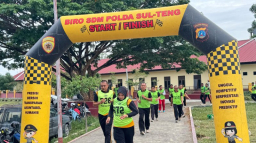 Jaga Kebugaran Personel, Polda Sulawesi Tengah Gelar Kesamaptaan Jasmani