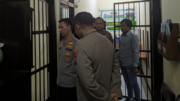 Pastikan SOP Berjalan Baik, Kapolres Trenggalek Sidak Ruang Tahanan