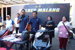 Gercep Polres Malang Berhasil Amankan Tersangka Pencuri Motor Kurir Yakult yang Viral di Medsos
