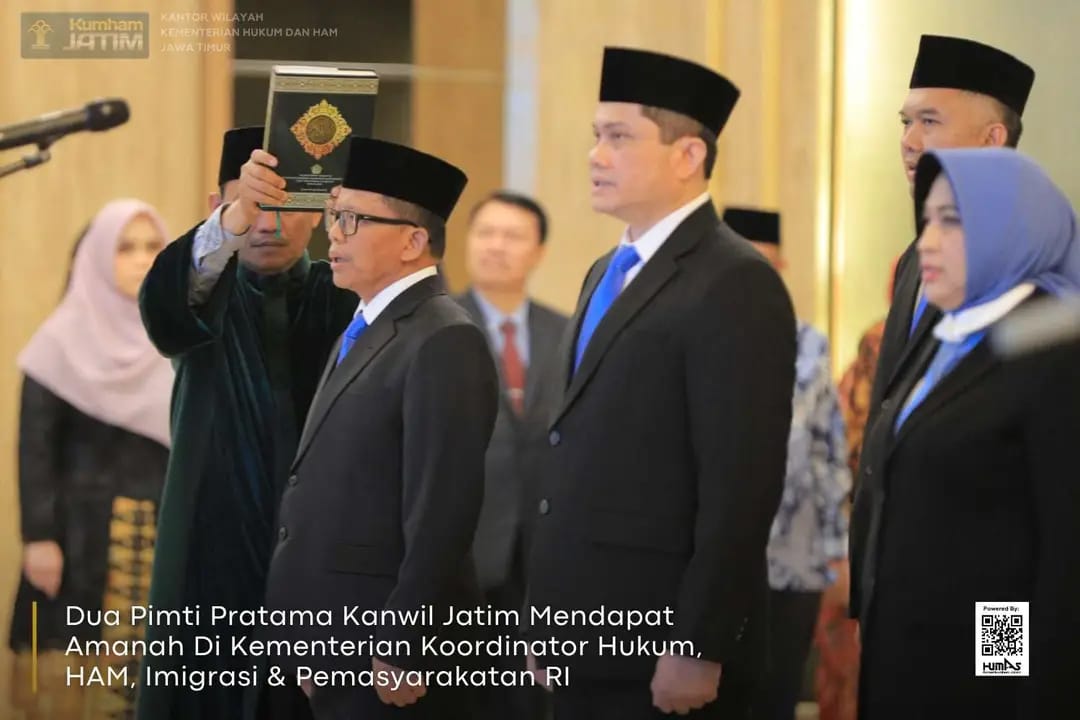 Dua Pimti Pratama Kanwil Jatim Mendapat Amanah Di Kementerian Koordinator Hukum, HAM, Imigrasi & Pemasyarakatan RI