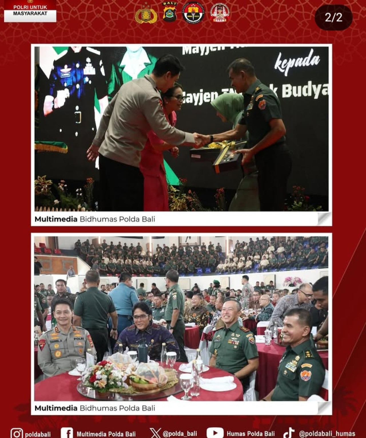 Kapolda Bali Hadiri Pisah Sambut Pangdam IX/Udayana